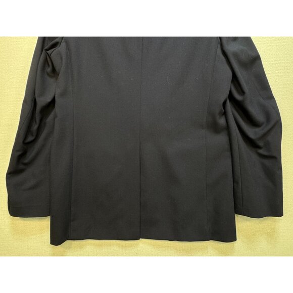 Bill Blass Mens Old Money Wool Blazer Suit Jacket Navy Blue Gold Button - Picture 13 of 13